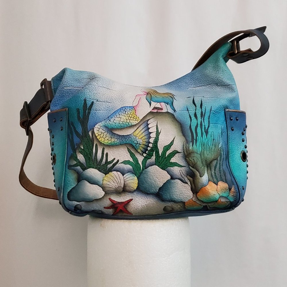 Anuschka Handbag-Handpainted Mermaid Design